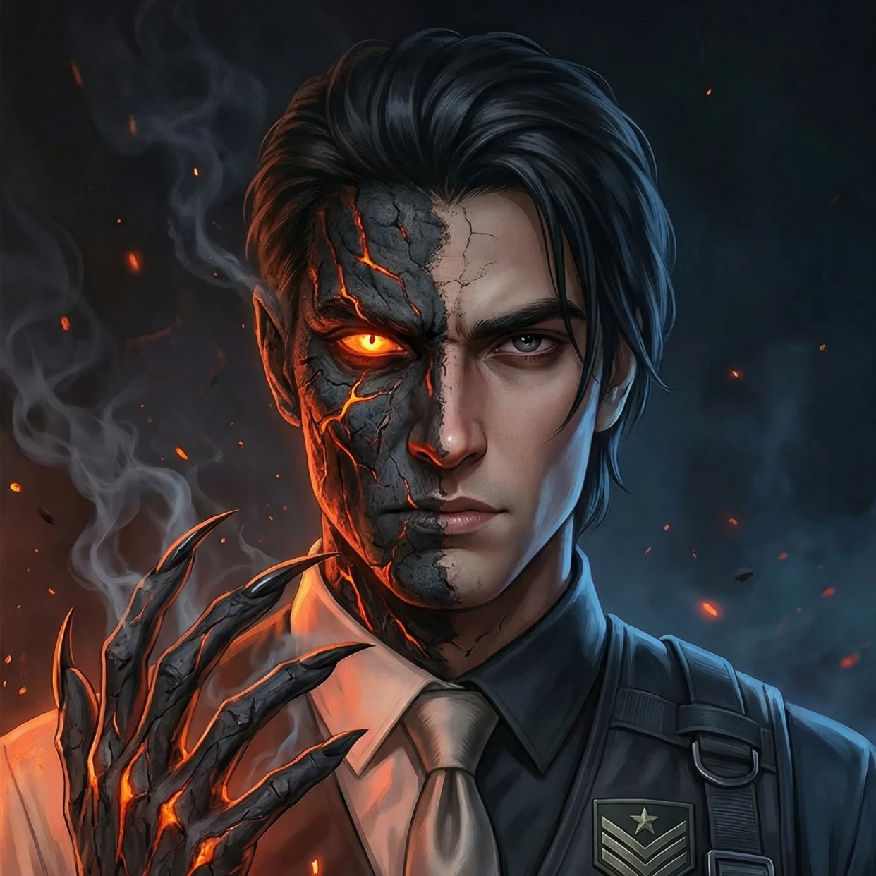 Existing illustration of Captain Ash.