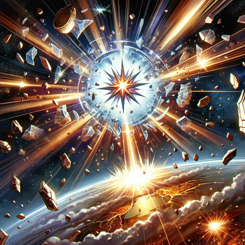 Existing illustration of The Celestial Shattering.