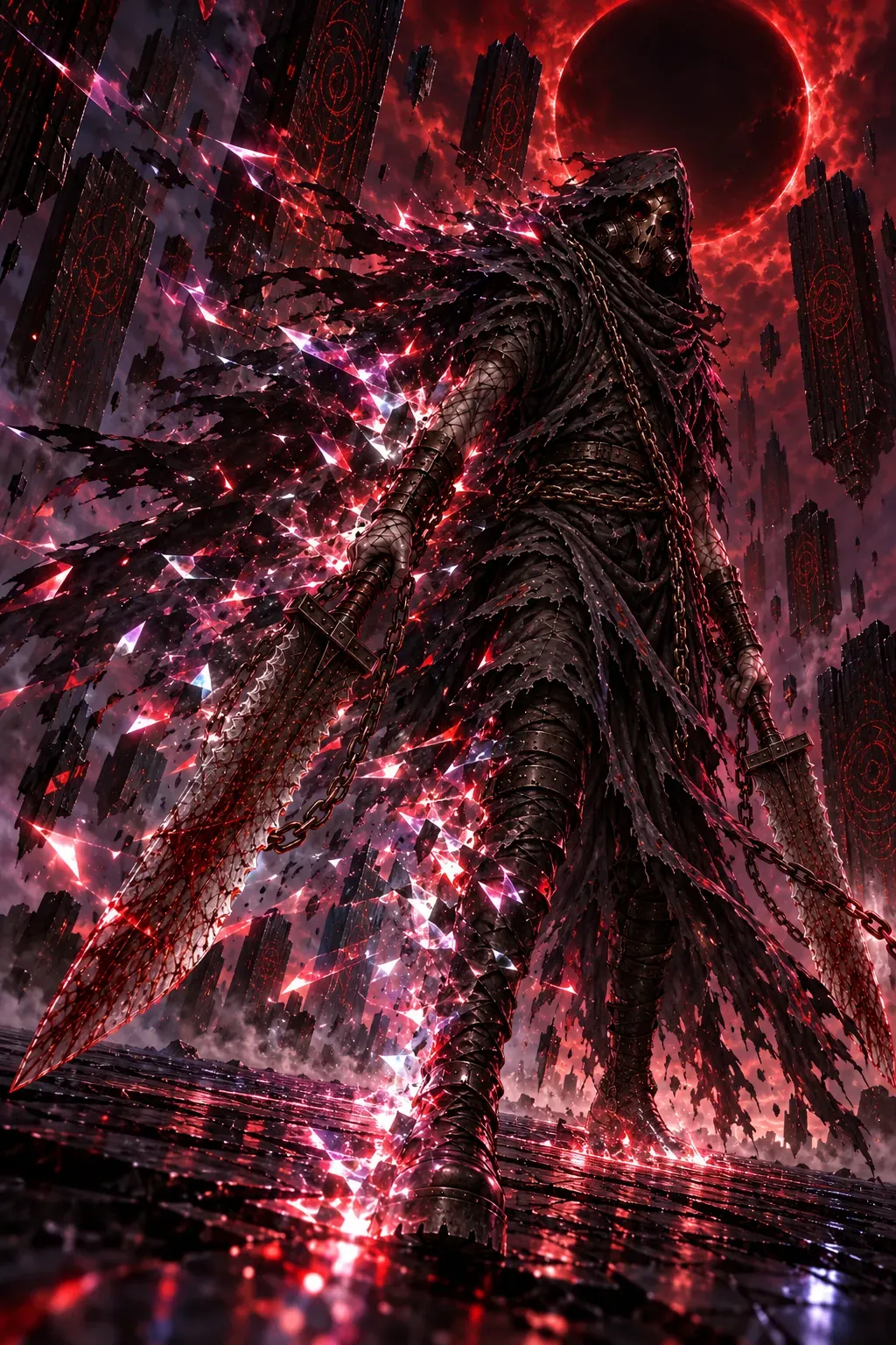 Nameless using Flicker to partially materialise through crystalline sparks.